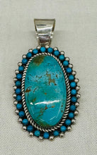 Load image into Gallery viewer, Turquoise and Silver Pendant
