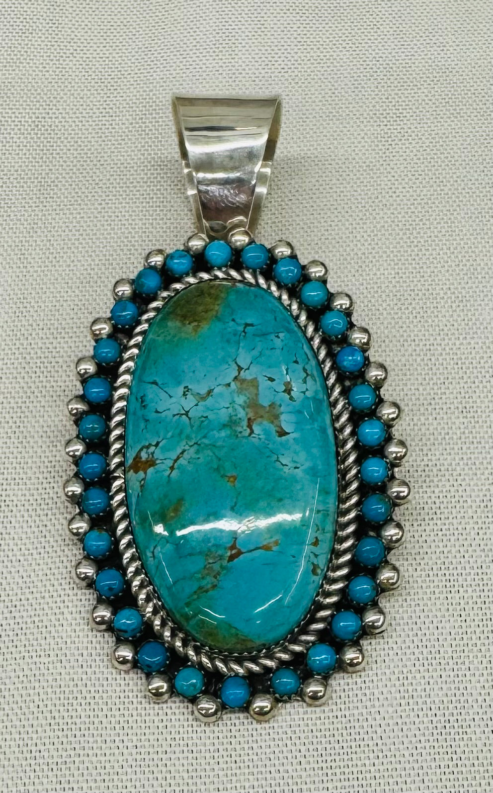 Turquoise and Silver Pendant