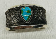 Load image into Gallery viewer, Silver and Turquoise Cuff Bracelet
