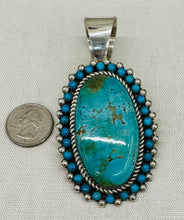 Load image into Gallery viewer, Turquoise and Silver Pendant
