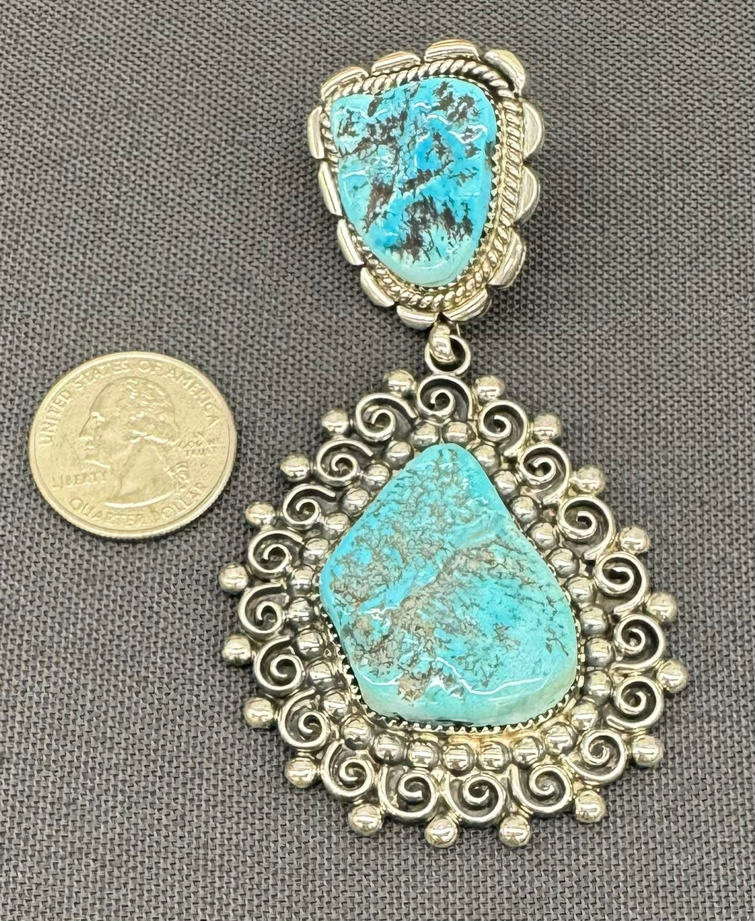 Silver and Turquoise Pendant