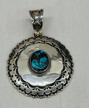 Load image into Gallery viewer, Silver and Turquoise Pendant
