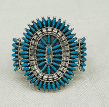 Load image into Gallery viewer, Zuni Needlepoint Tuquoise Bracelet
