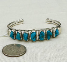 Load image into Gallery viewer, Silver and Turquoise Bracelet
