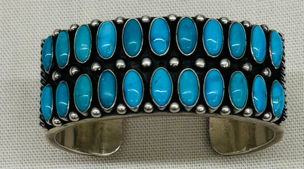 Turquoise and Silver Cuff Bracelet