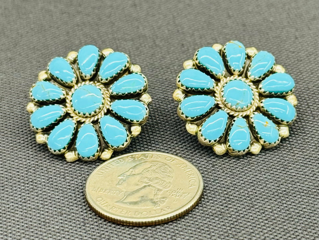 Turquoise Cluster Earings