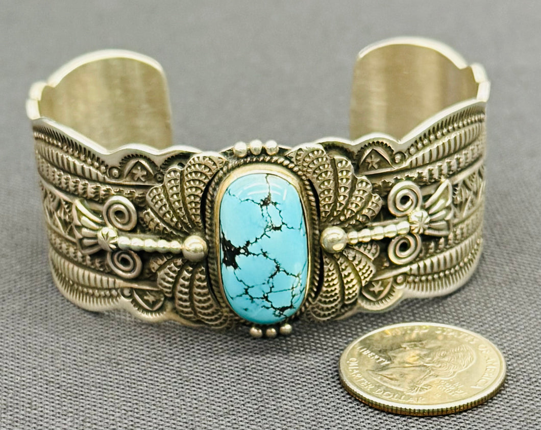 Silver and Turquoise Cuff Bracelet