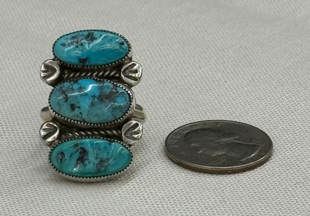 Three Turquoise Stone Ring