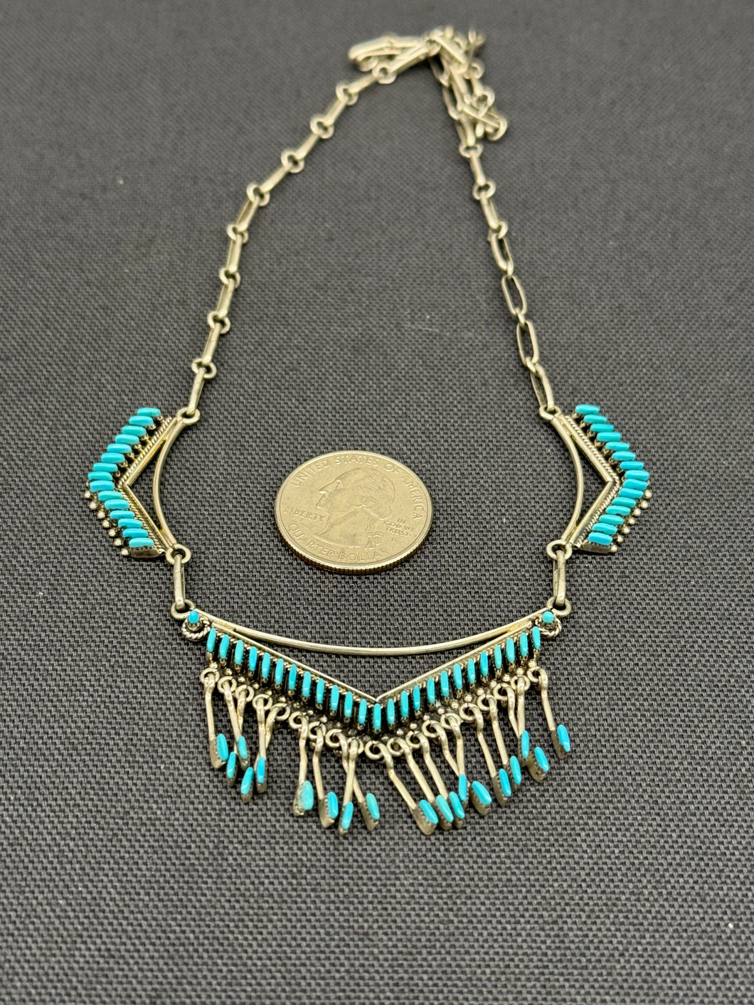 Zuni Needlepoint Turquoise Choker