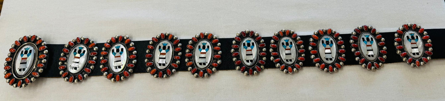 Inlay Kachina Concho Belt