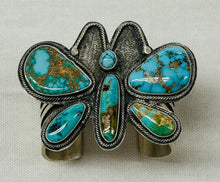 Load image into Gallery viewer, Butterfly Bracelet with Turquoise Stones
