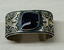 Load image into Gallery viewer, Sugilite and Silver Cuff Bracelet
