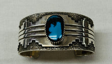 Load image into Gallery viewer, Silver and Turquoise Cuff Bracelet
