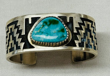 Load image into Gallery viewer, Silver Bracelet with Turquoise Stone
