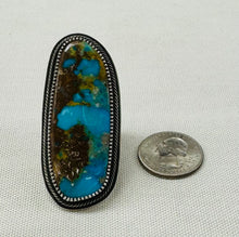 Load image into Gallery viewer, Large Turquoise Stone Ring
