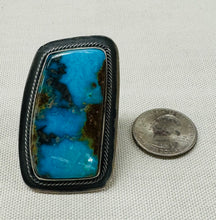 Load image into Gallery viewer, Large Turquoise Stone Ring
