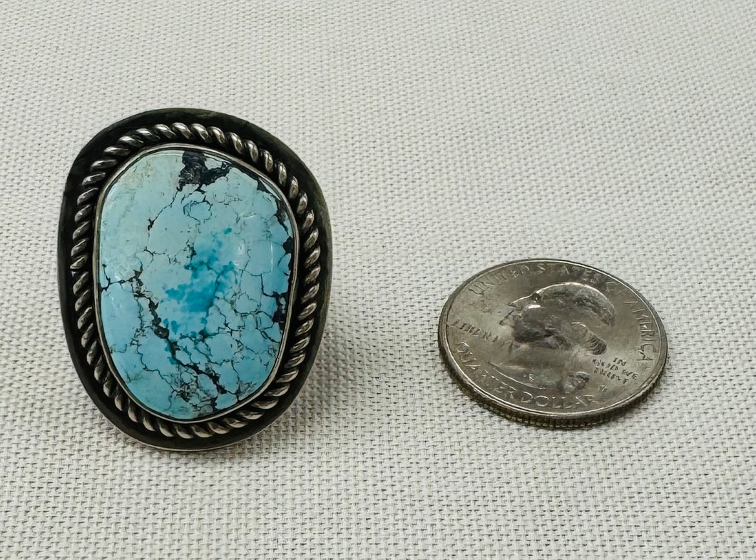 Sky Blue Turquoise and Silver Ring