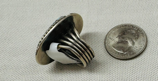 Sky Blue Turquoise and Silver Ring