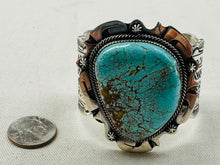 Load image into Gallery viewer, Silver and Large Turquoise Stone Bacelet
