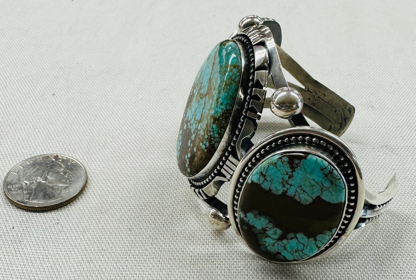 Three Round Turquoise Stones Bracelet