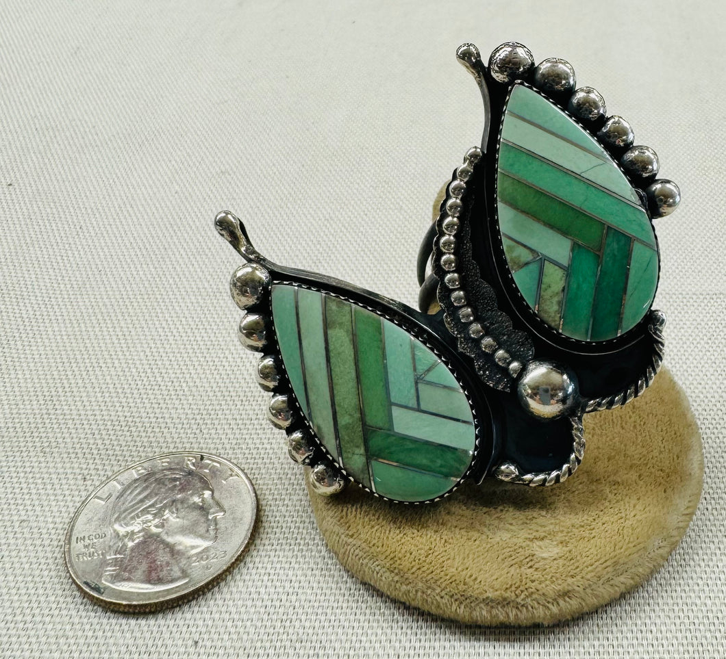 Turquoise Butterfly and Silver Ring