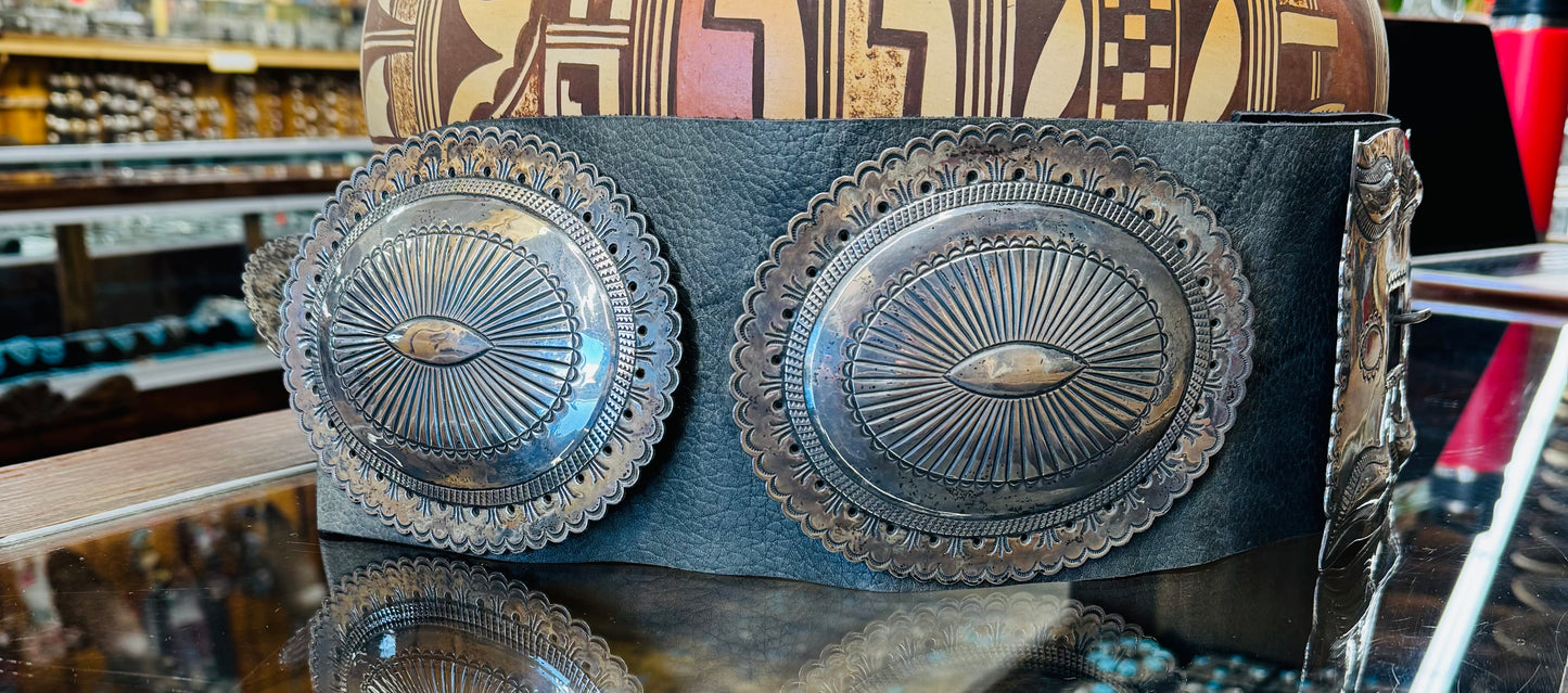 Large Silver Concho Belt
