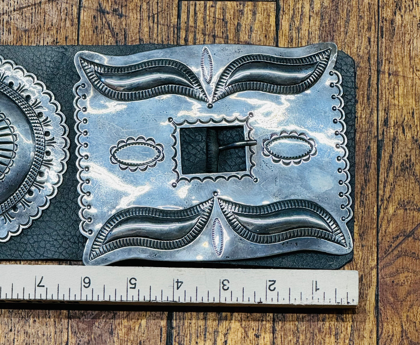 Large Silver Concho Belt