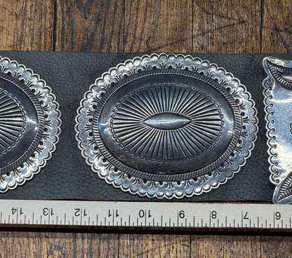 Large Silver Concho Belt