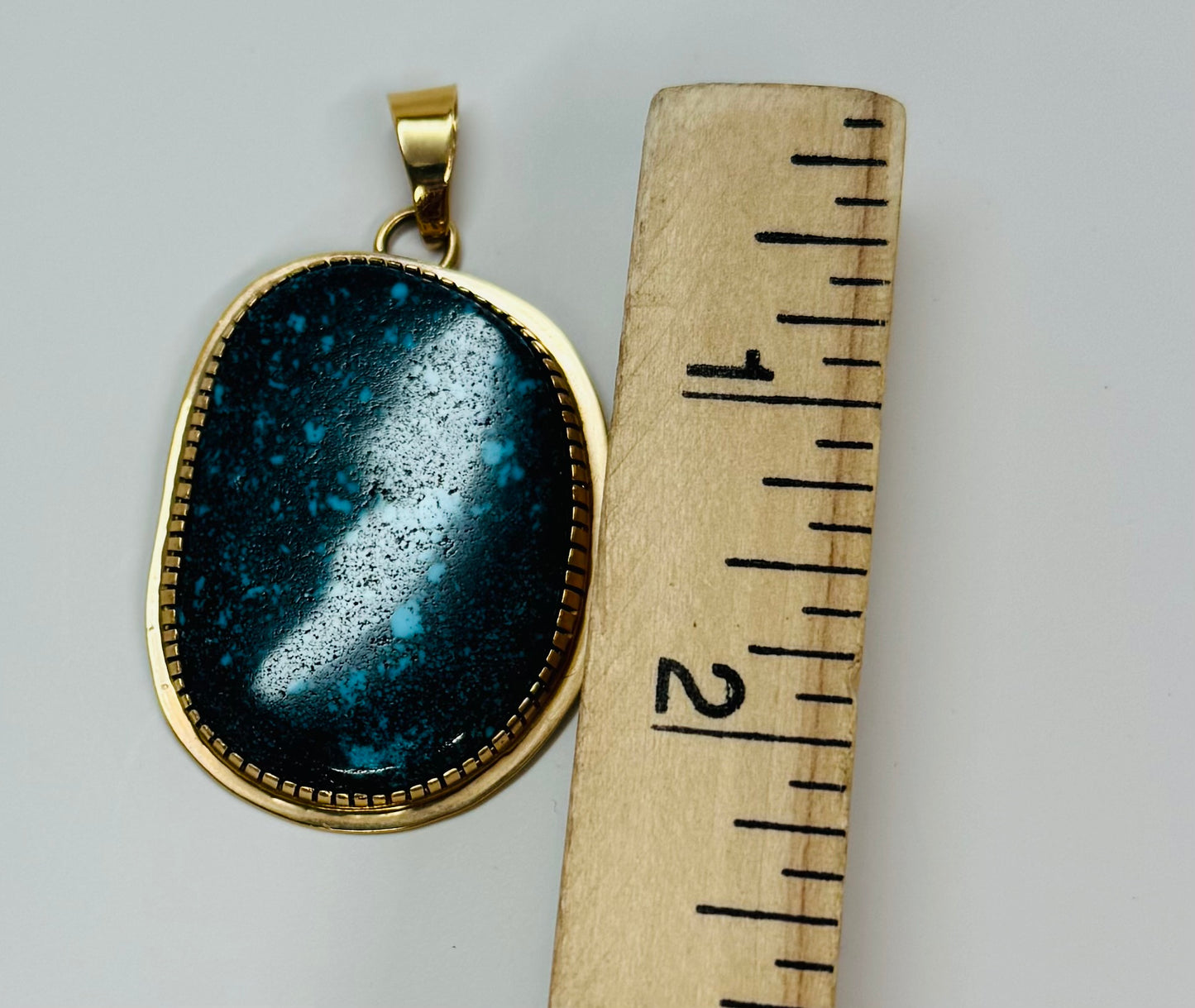 14k Gold and Turquoise Pendant