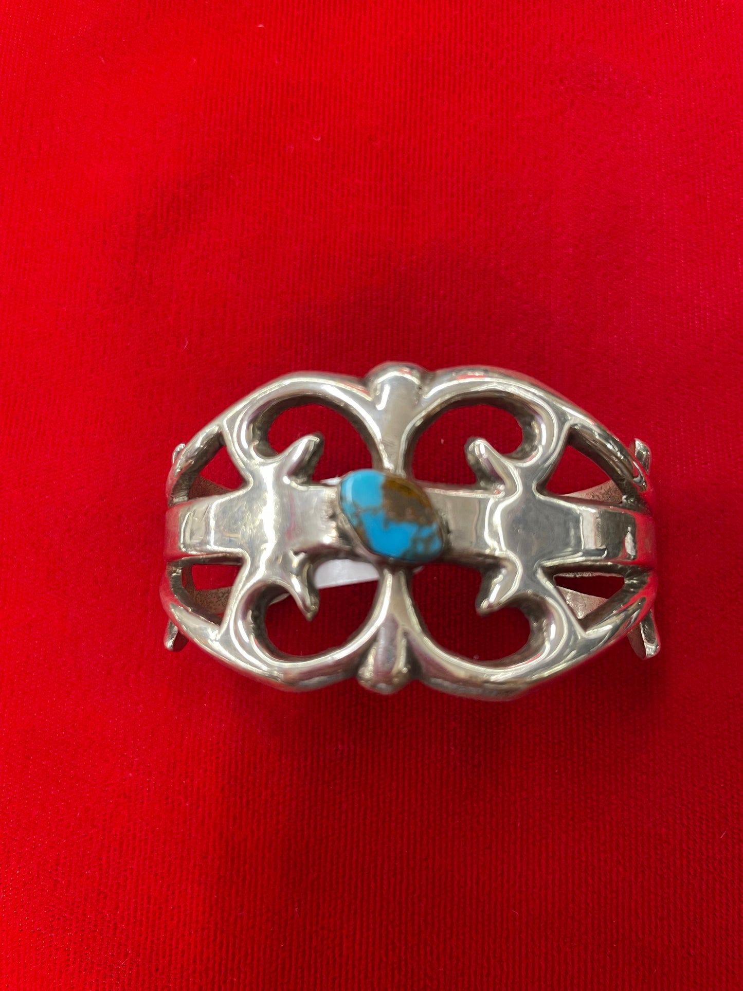 Silver with Turquiose stone Cast bracelet