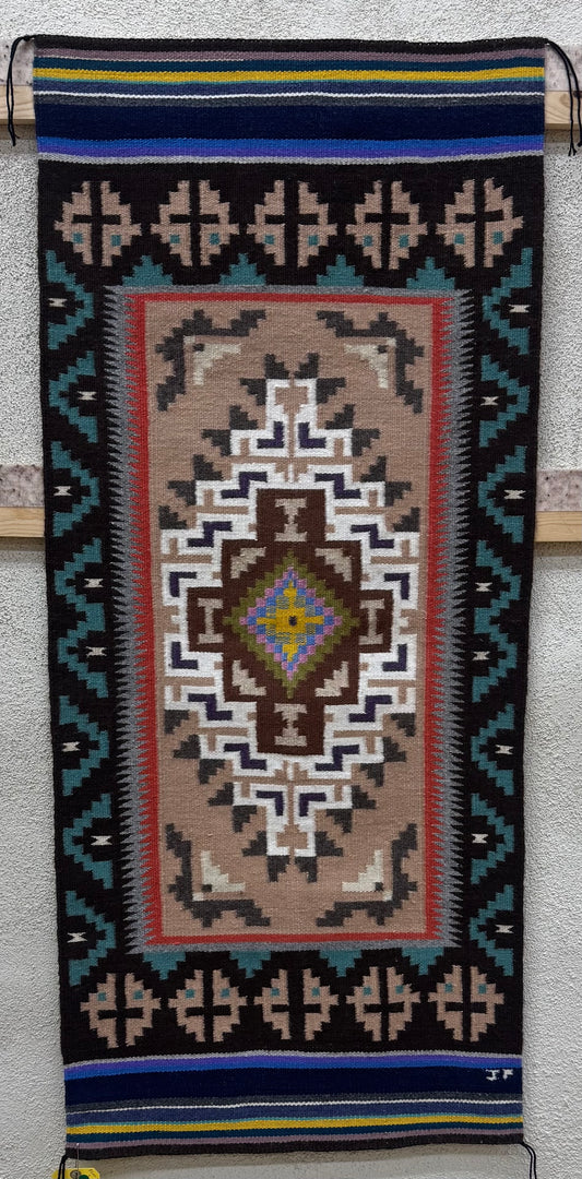 Burnt  Water Pattern Navajo Runner Rug