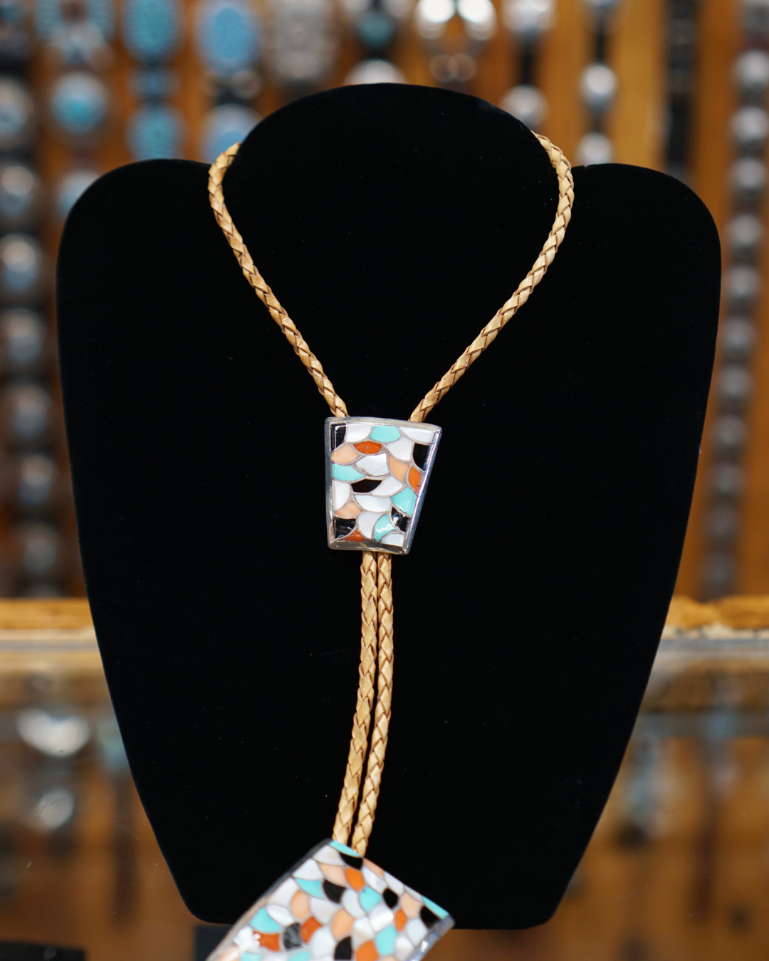 Zuni Inlay Bolo and Buckle Set