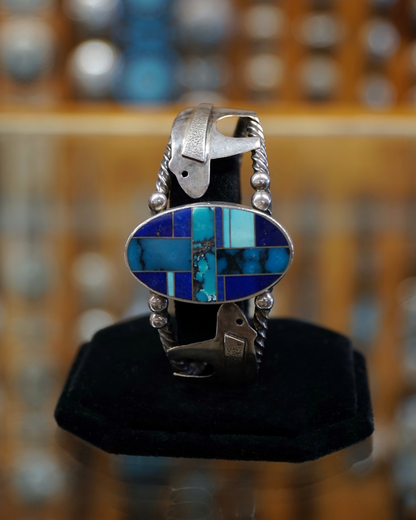 Lapis and Turquiose Bear Bracelet