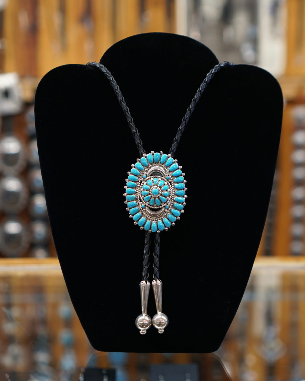 Turquoise Bolo with Silver Tips