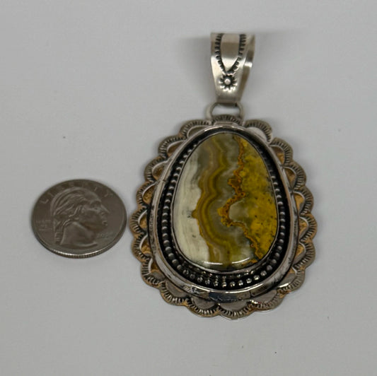 Authentic Stamp Bumble Bee Pendant