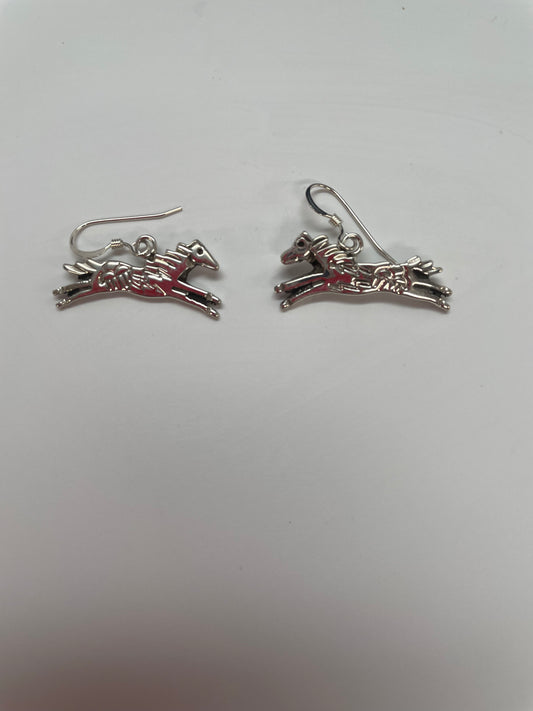 Sterling Silver Horse Earrings