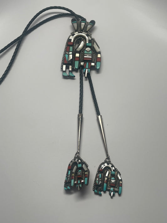 Zuni inlay Bolo Tie